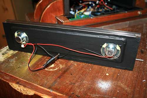 Glued and painted over.