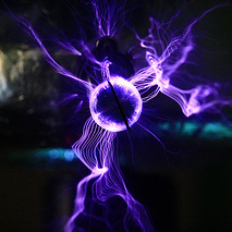 Click for a high-resolution version Nixie tube vs. Tesla coil